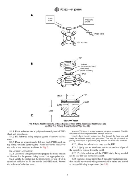 standard test method for burst strength of surgical sealants|ASTM.